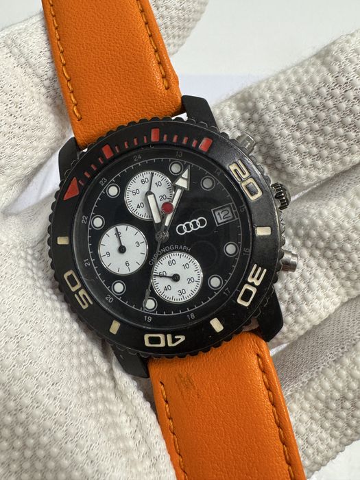 Ceas Audi RS chronograph. Cadran Panda unisex