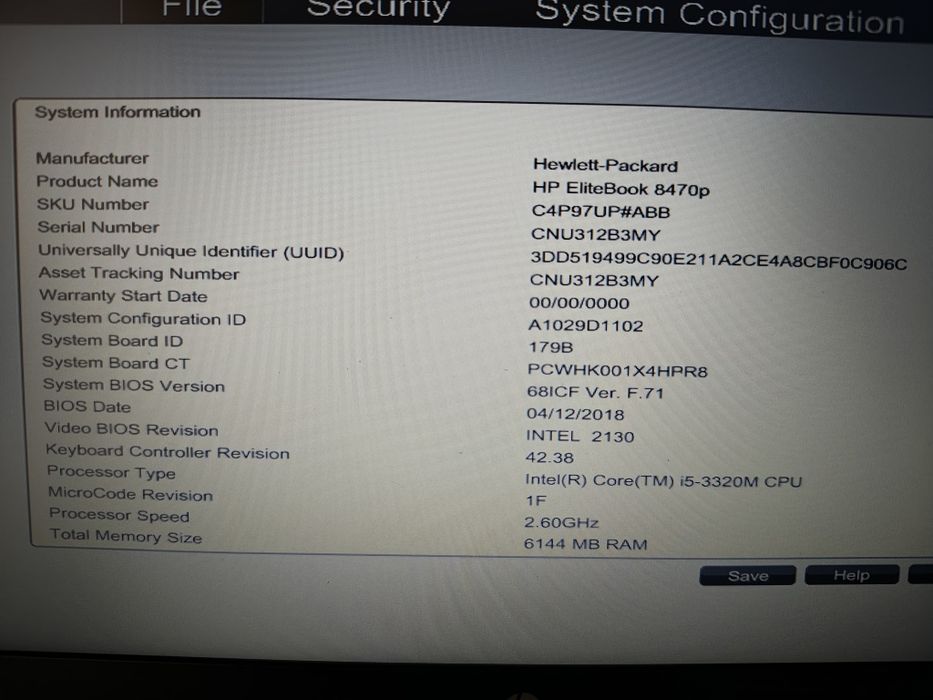 LAPTOP HP Elitebook 8470p