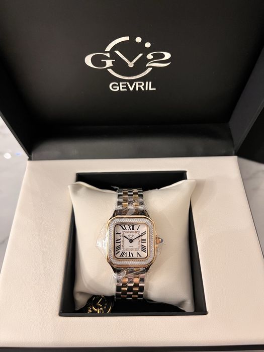 Часы Gevril комбинированные., с бриллиантами