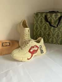 Adidasi Gucci Rhyton Sneaker With Mouth Print, marimi de fete