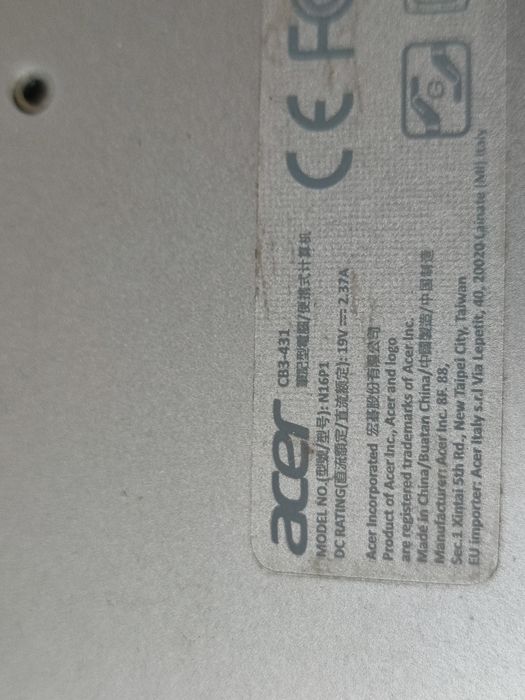 Carcasa completa + Balamale + Tastatura  Acer ChromeBook CB3-431 N16P1