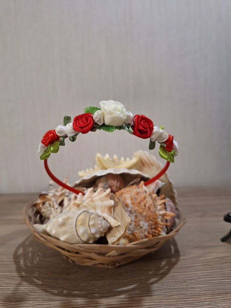 Диадема за коса с цветя/народни танци, лазарки/