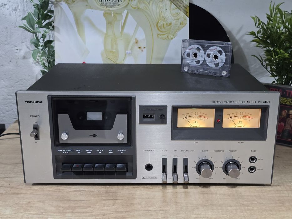 Casetofon deck TOSHIBA PC-2460, vintage hifi audio