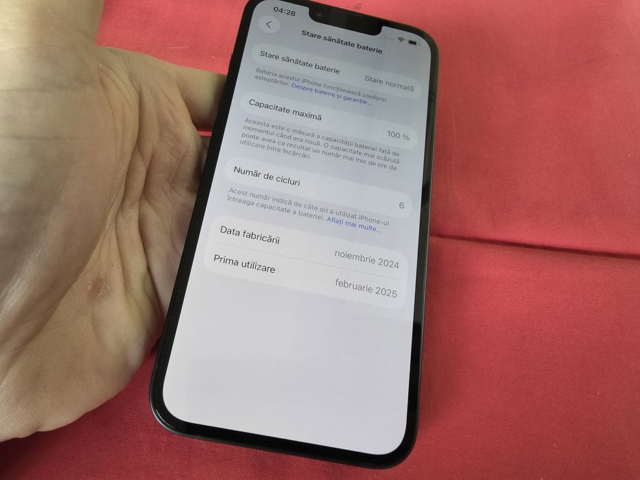 -Iphone 16e, Nou, 128Gb, 8Ram, 6 cicluri incarcare, nefolosit, nefolos