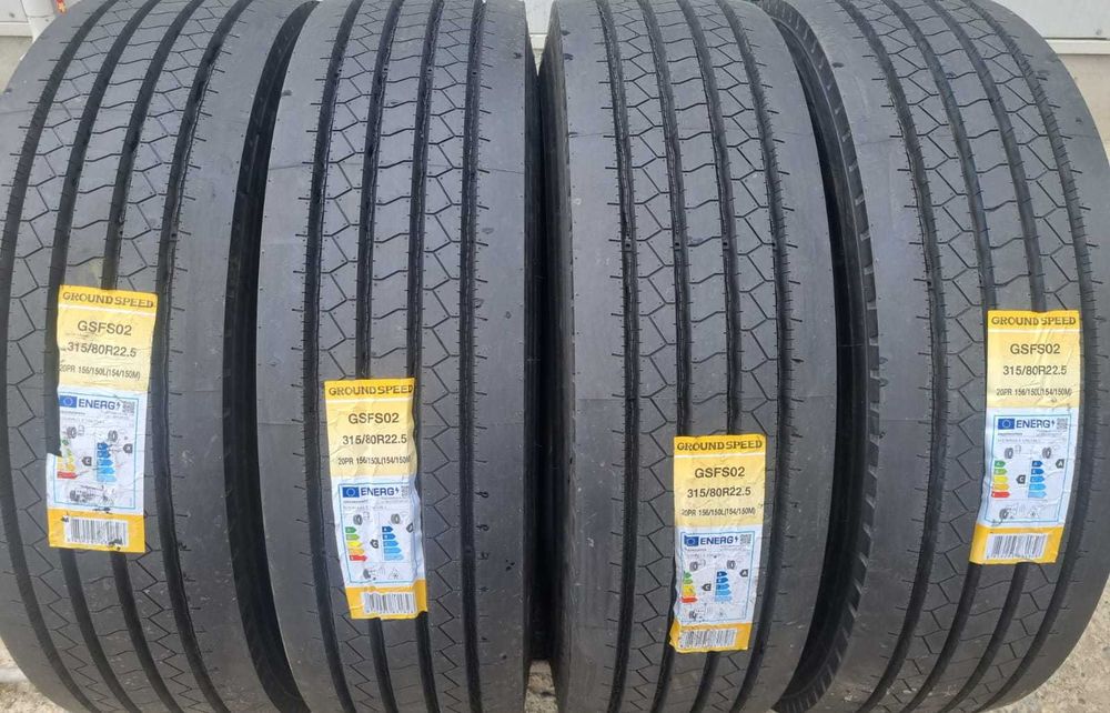 315/80 R22.5, 156L, GROUNDSPEED, GSF02, Anvelope directie M+S