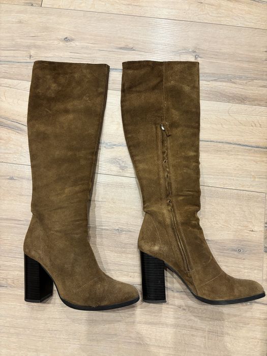 Cizme piele naturala intoarsa Zara 37