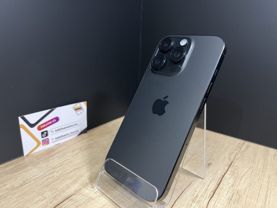 Iphone 16 Pro 256Gb Black Titanium Second-Hand Bun 3 ani garanție, Tel