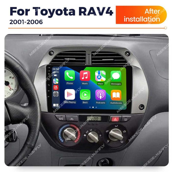 Navigatie Android 14 Toyota RAV 4 2001 - 2006  1/8 Gb CarPlay + CAMERA