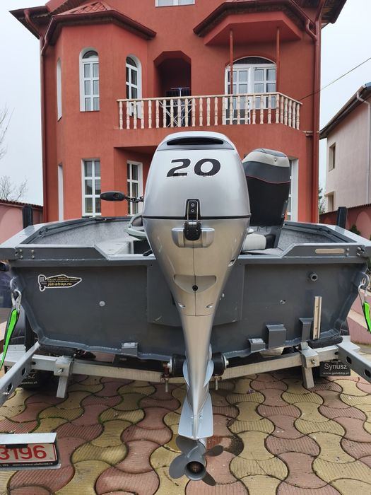 Barca full aluminiu GELEX 4 m lățime 1.65m + HONDA 20cp 2025