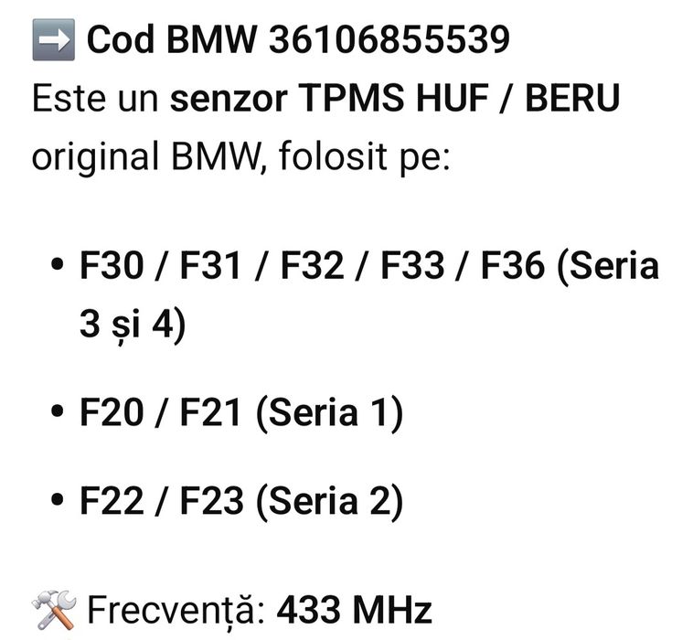 Senzori oem bmw seria 3 f30