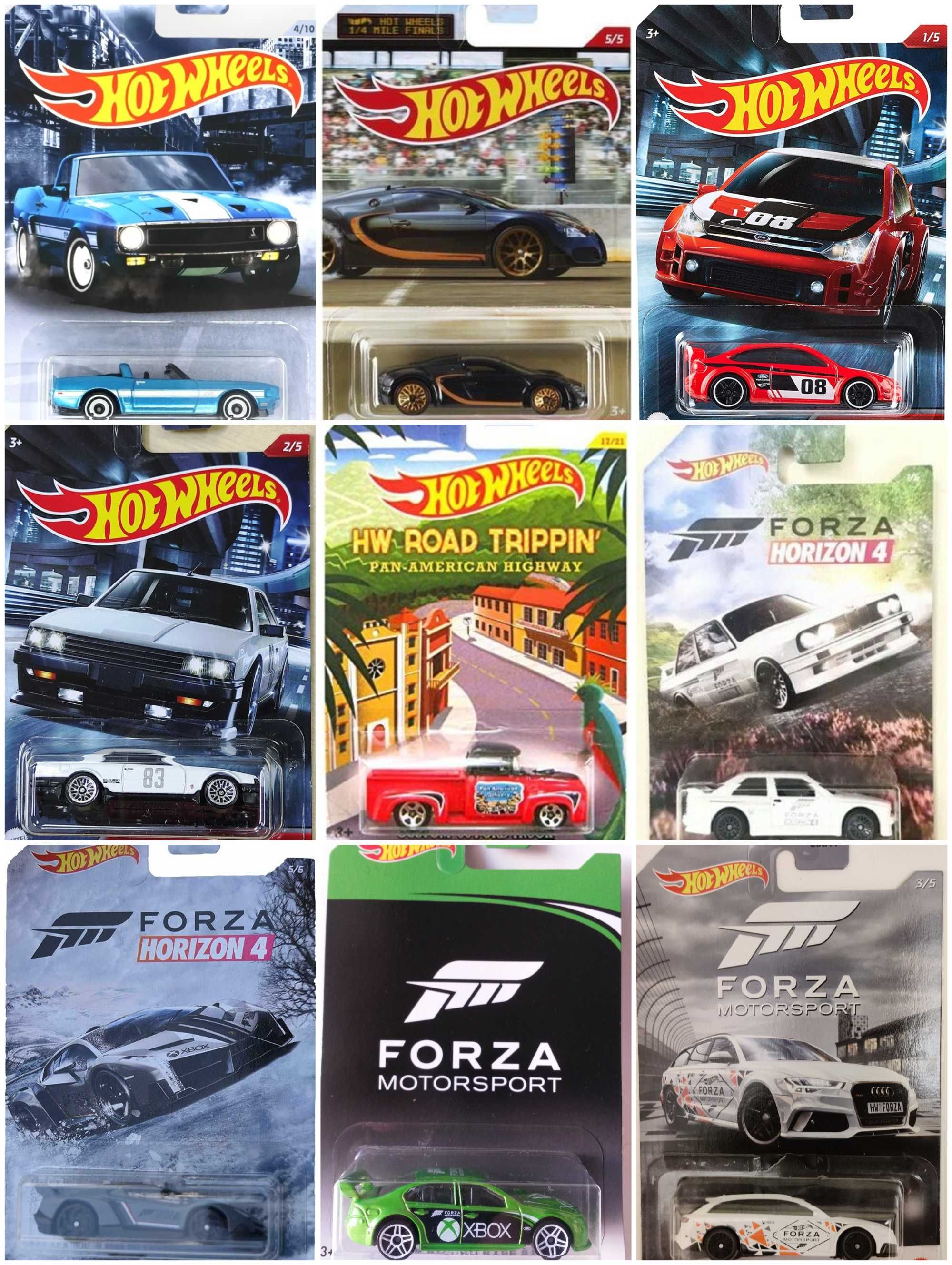 Метални колички Hot Wheels от сетовете LARRY Wood FORZA GRAN Turismo