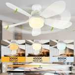 Ventilator de Tavan Inteligent cu Lumină de 30W și Telecomandă,nou