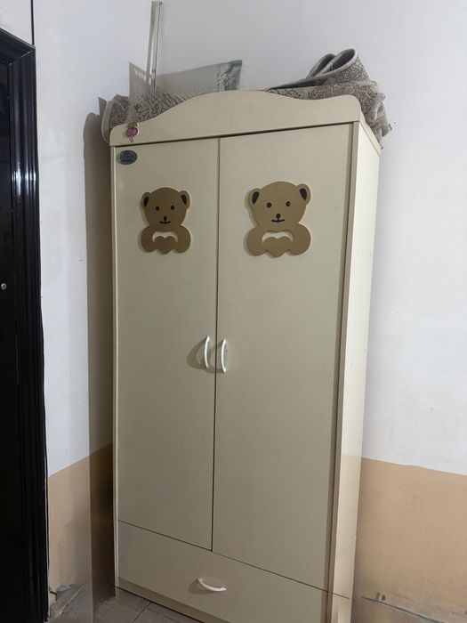 Детский мебель, кровать с шкафом