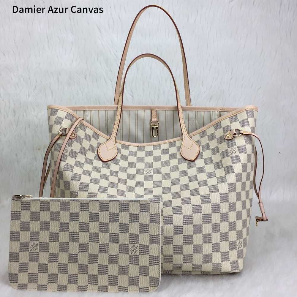 Louis Vuitton Neverfull Damier Azur Canvas – Дамска Чанта