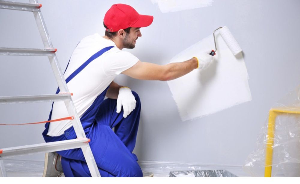 Покраска стен, малярные работы, левкас