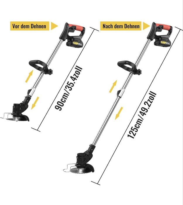 Masina de tuns iarba. Acumulatori 24v . 2 baterii.