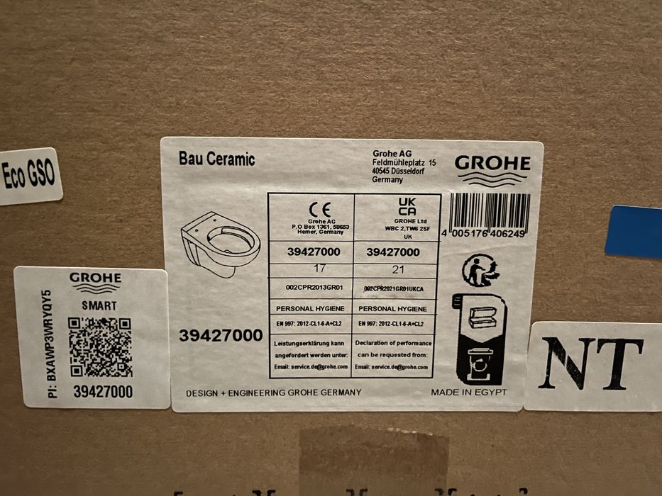 Структура за вграждане Grohe Solido с тоалетна чиния