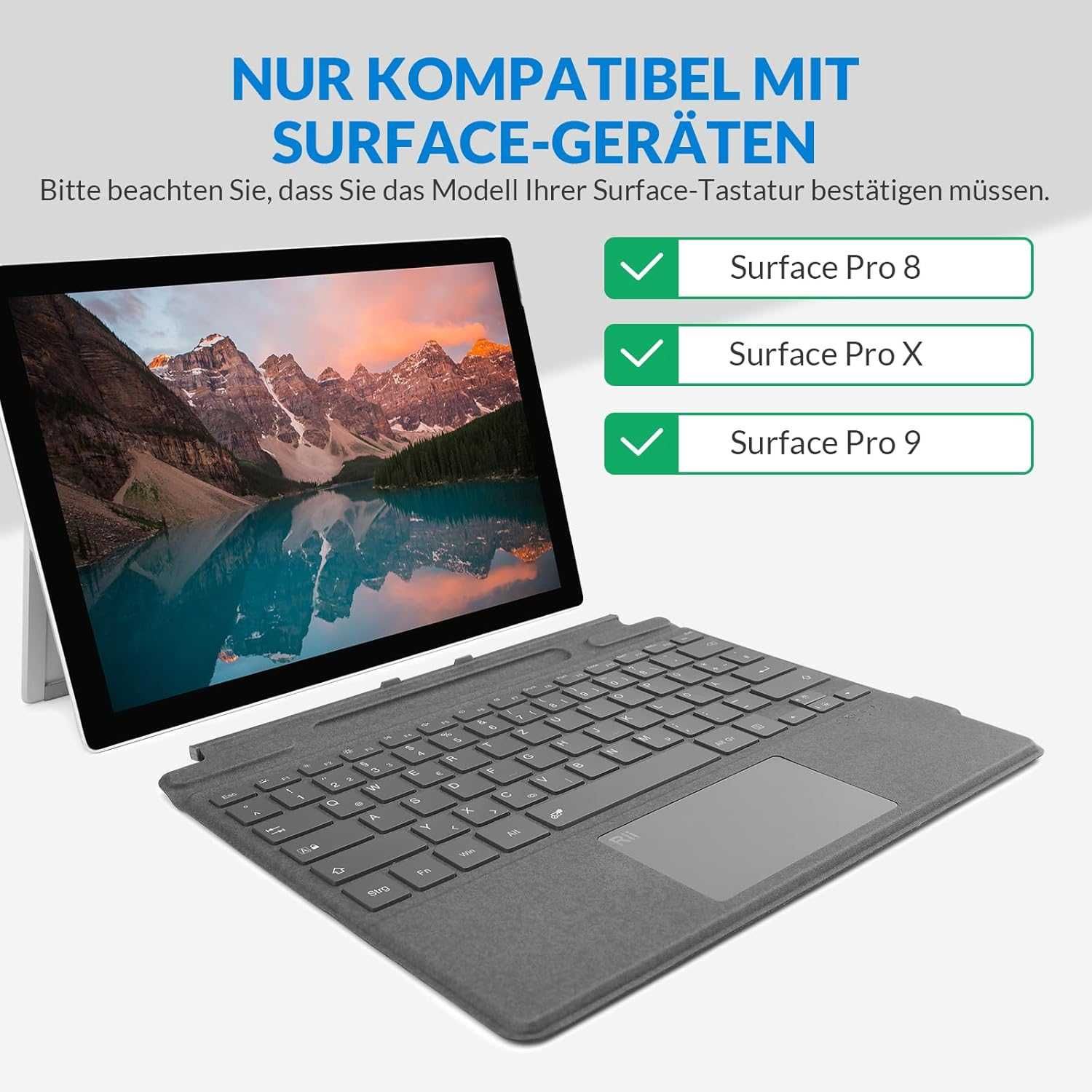 Tastatură Bluetooth cu touchpad Microsoft Surface Pro 9/8/X - QWERTZ