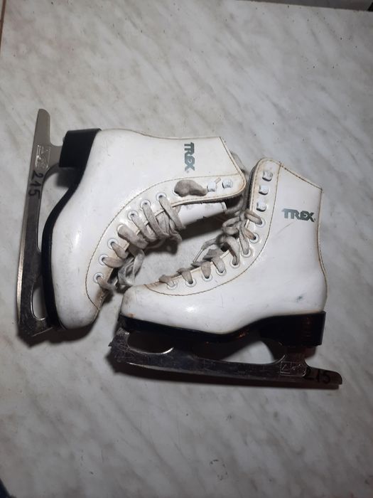 Patine gheata 215 patinaj artistic Trex copii din piele marime 28
