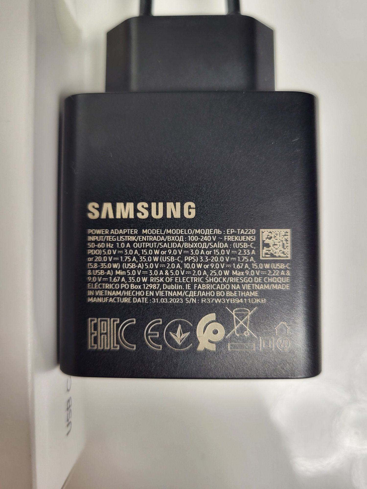 Incarcator samsung 35W fast charger original NOU