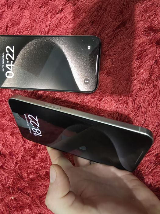 -Iphone 15Pro Max, ca Nou, 256Gb, 8Ram, ireprosabil, Natutal Titanium,