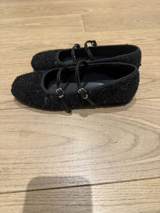 Balerini negri, glitter, Zara, marime 33