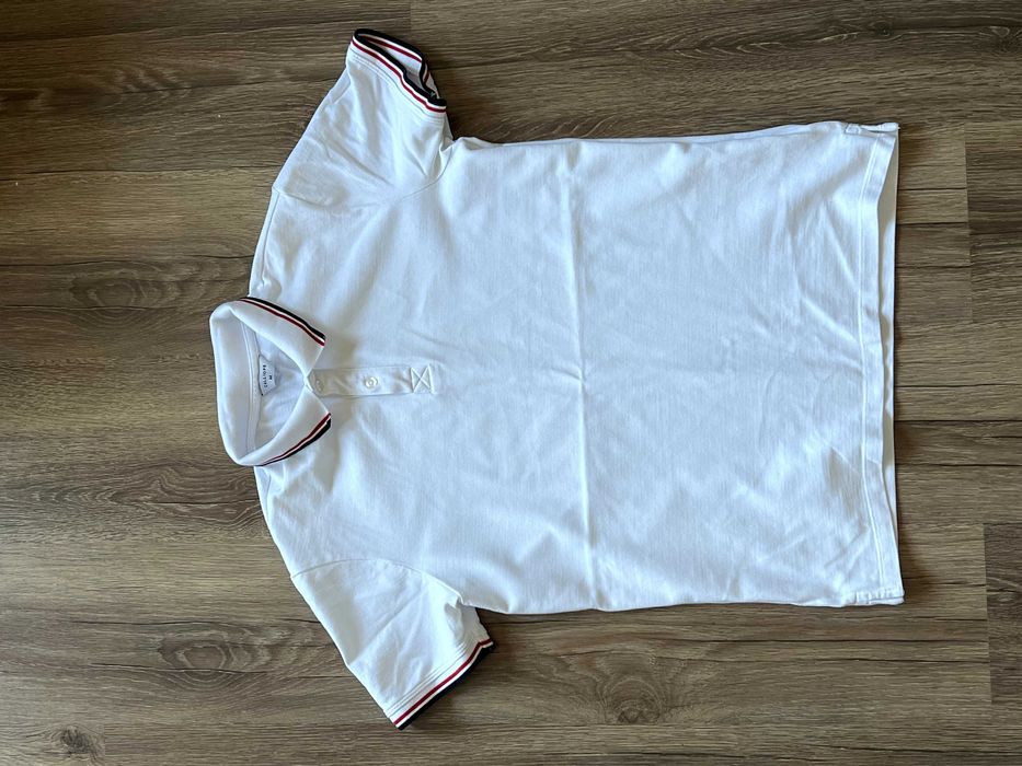 Бяла мъжка тениска Calliope с яка