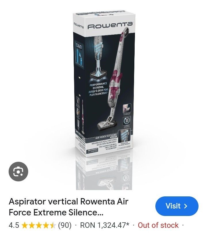 Aspirator vertical Rowenta Air Force Extreme Silence, ca NOU