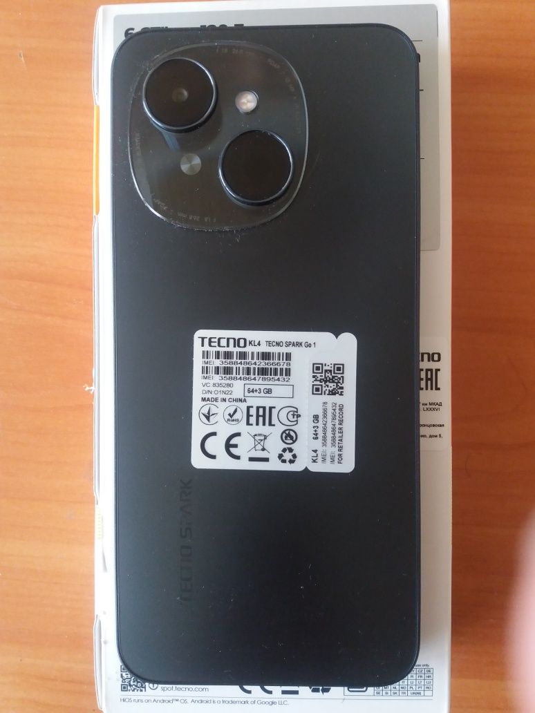 Продам Tecno spark Go1