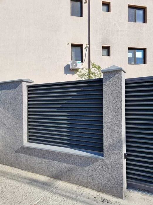 Garduri si porti stil jaluzea, sipca metalica, tabla cutata