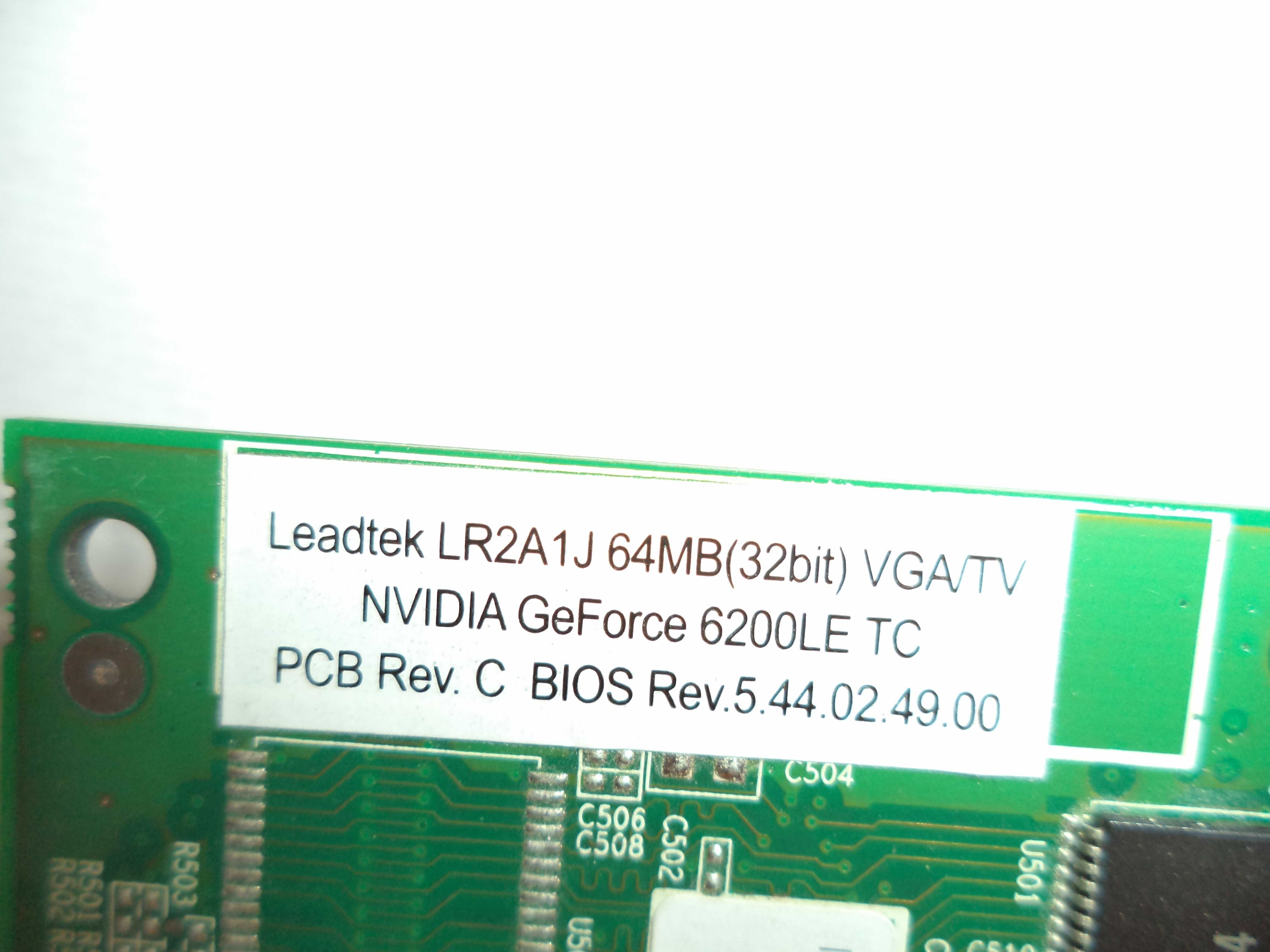 Nvidia GeForce 6200LE 64mb mufa VGA, TV/Out