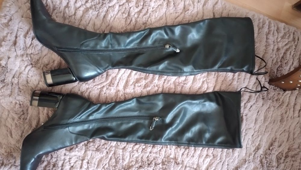 Cizme dama toc patrat