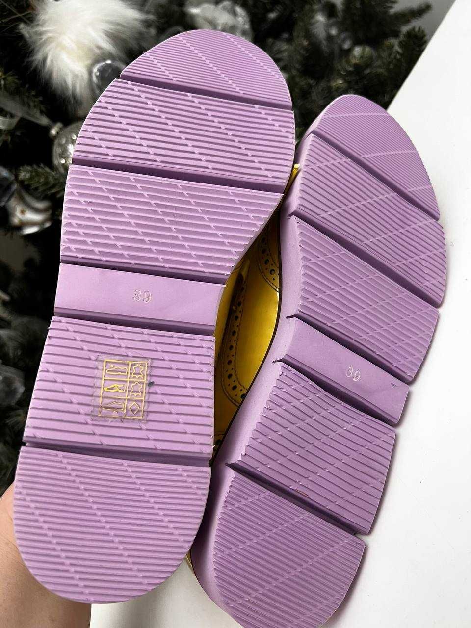 Новые кожаные полуботинки /туфли/лоферы RIAROSA Эконика, размер 39