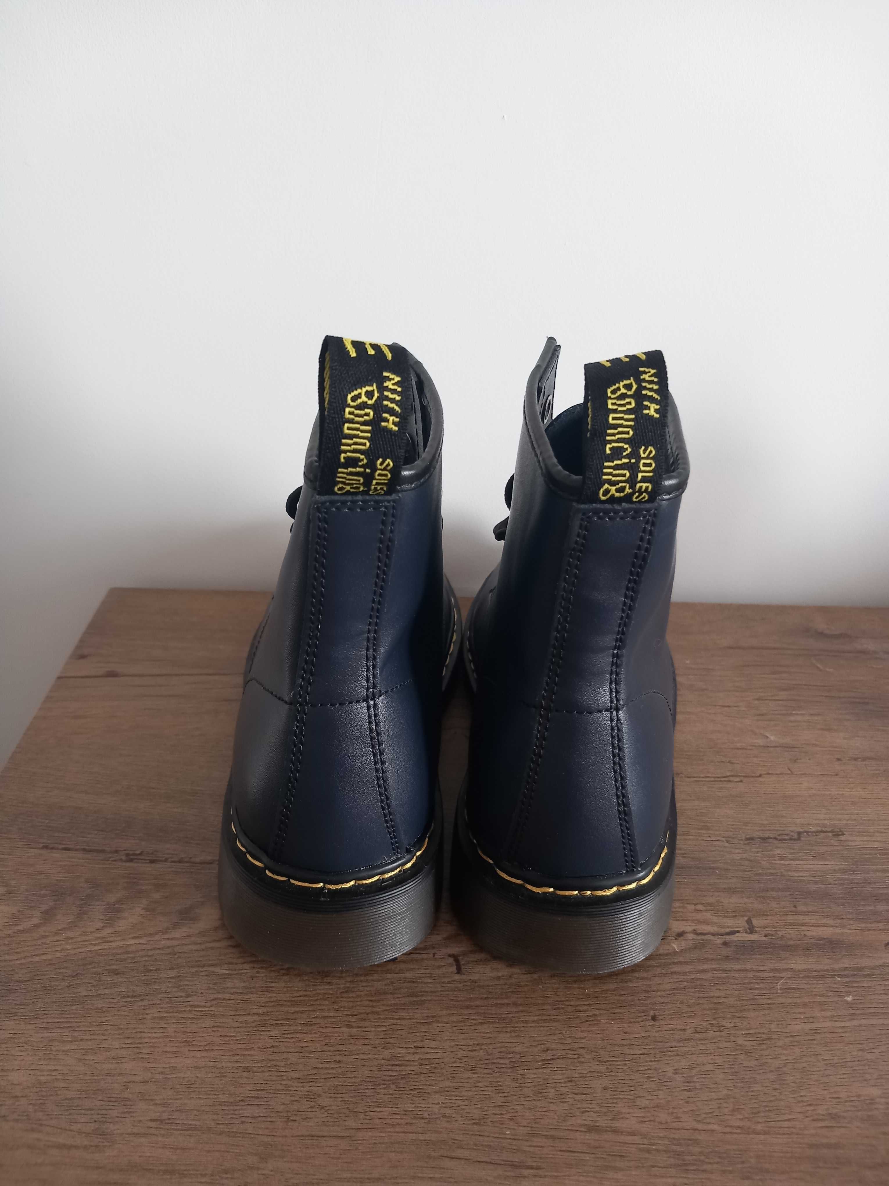 Bocanci Piele naturala, Navy, marime 40
