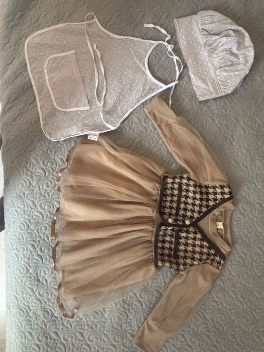 Платье  и костюм повара для девочек