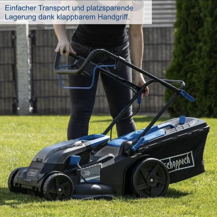 Mașină de tuns iarba pe acumulator  2x20V 4Ah  43 cm Scheppach