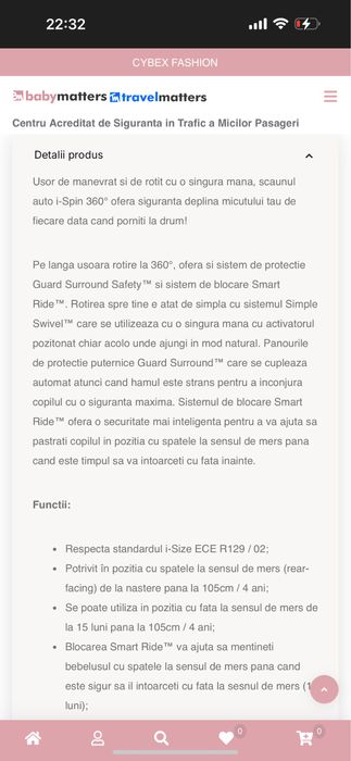 Scaun auto Joie  i-Spin 360