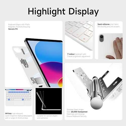 Нов калъф с Безжична клавиатура с подсветка за таблет iPad 10.9 2022