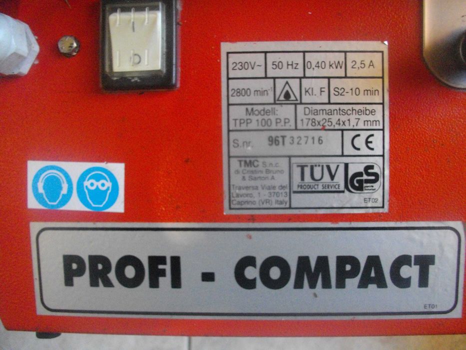 660W ф180 ITALY Профи Електрическа Машина Рязане Плочи Плочки-GUDE