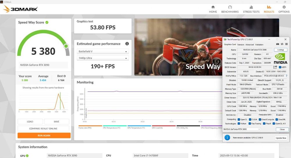 Placă video ASUS TUF GAMING GeForce RTX 3090 OC – 24GB GDDR6X, 384-bit
