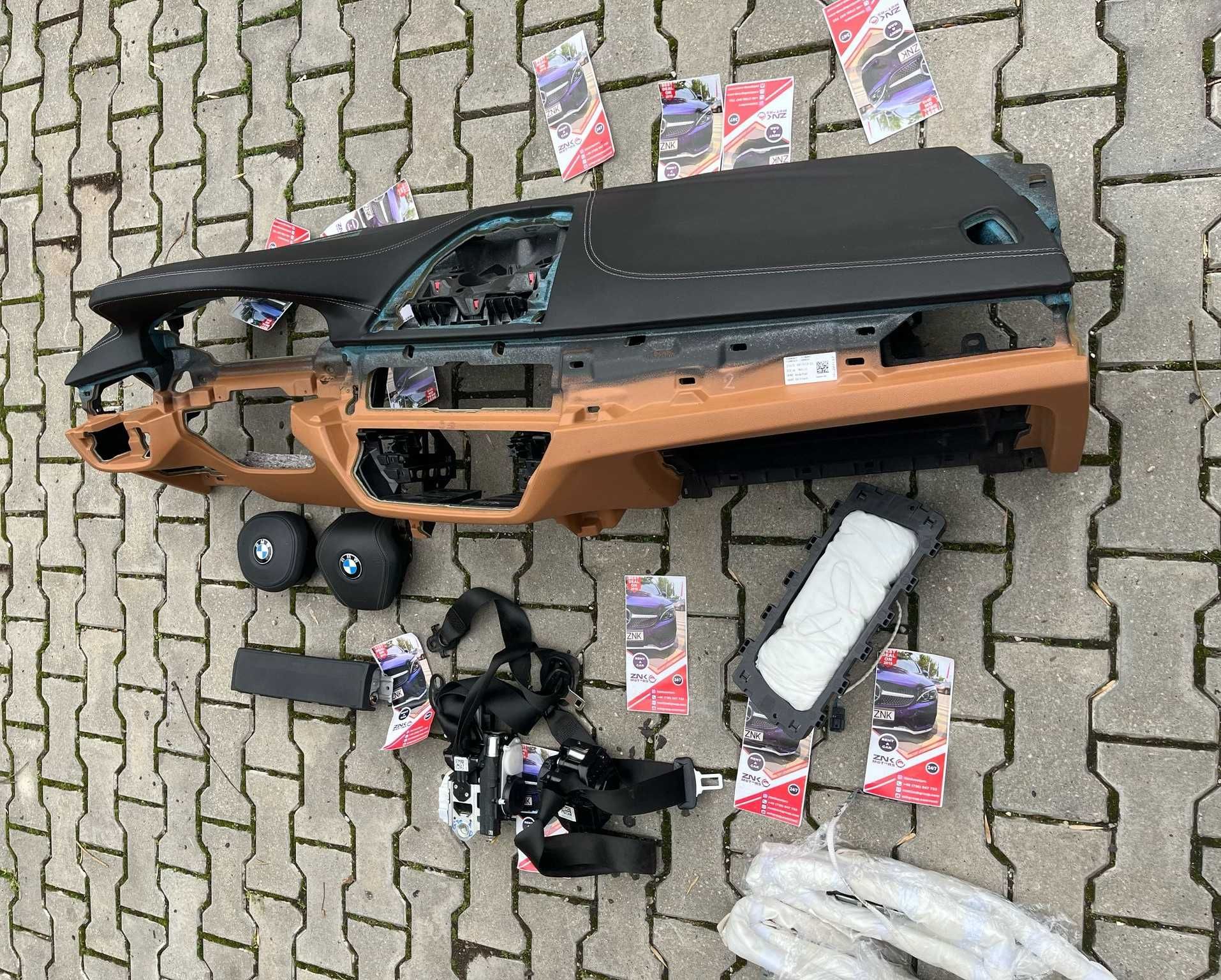BMW G30 - plansa bord HUD piele - kit airbag - centuri de siguranta