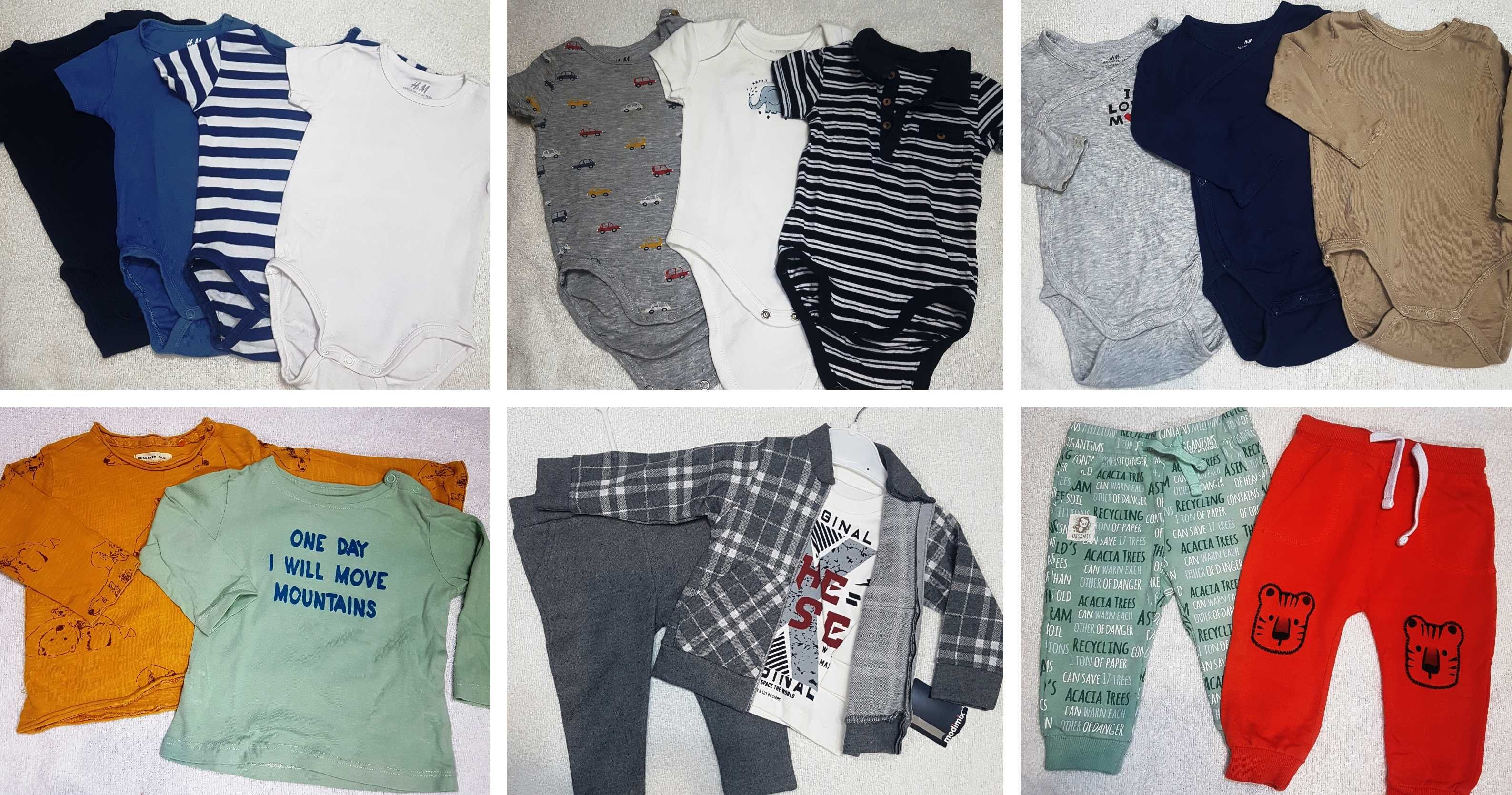 outlet: lot haine bebe, mărimea 74 (37 de piese)