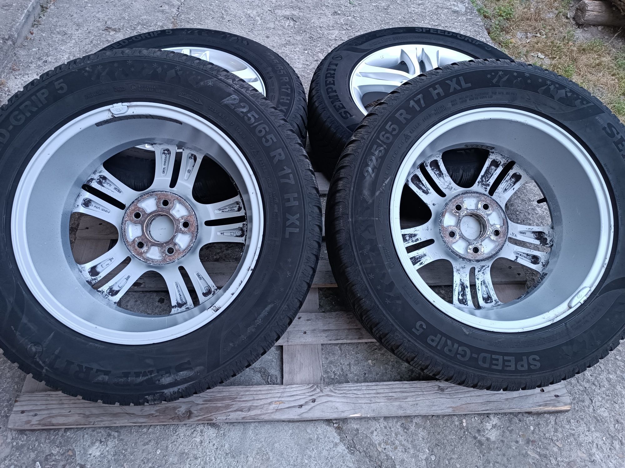 Лети джанти 17ки 5х114.3 Honda + зимни гуми 225/65/17 Semperit