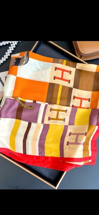 Eșarfă Louis Vuitton, Hermes, Gucci, model 2026,  70×70cm