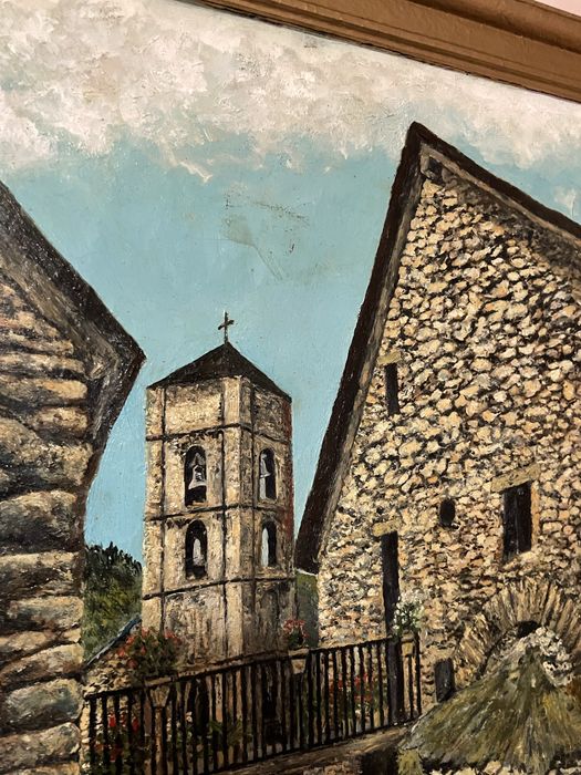 Tablou Biserica veche , Semnat