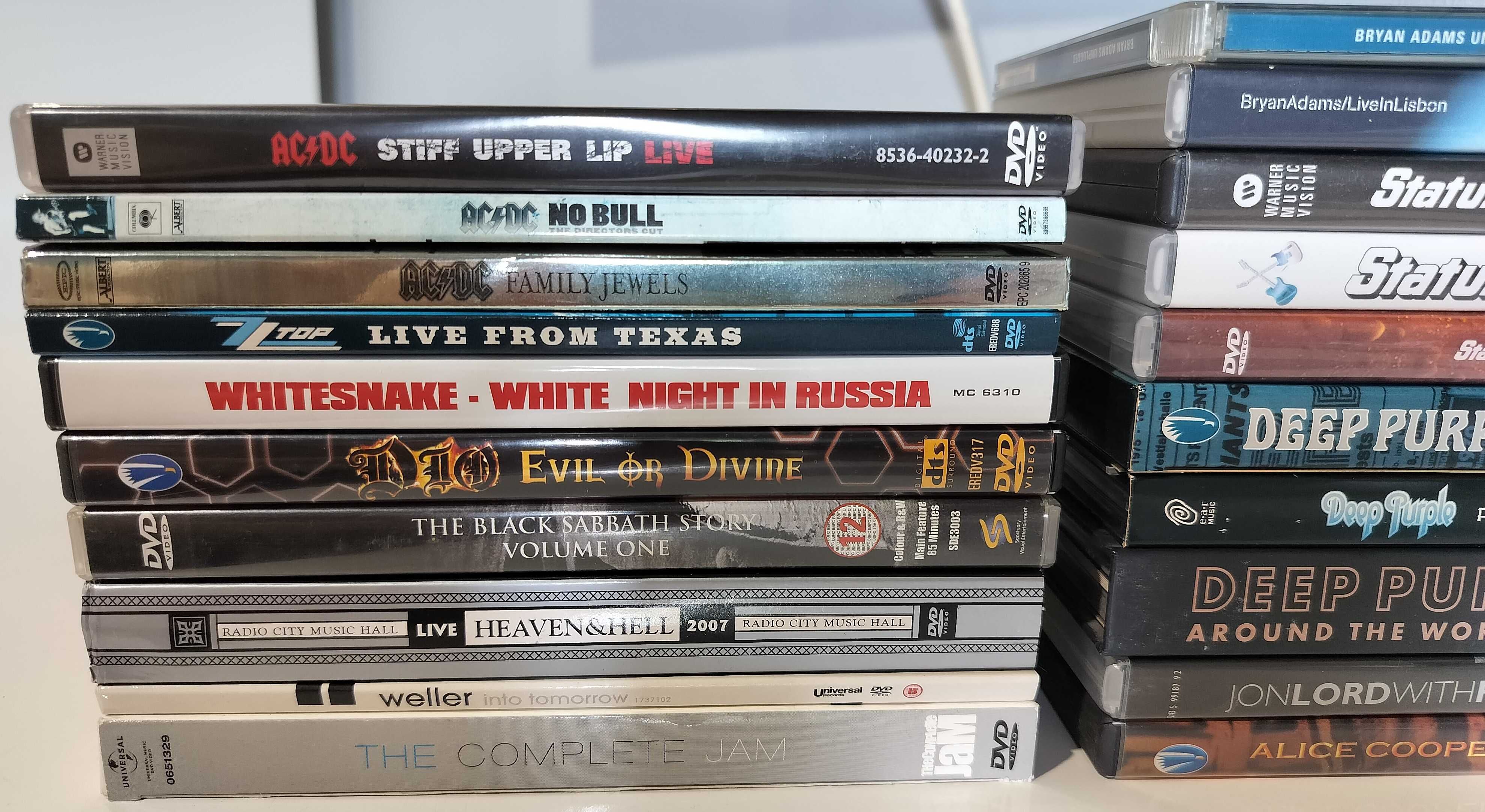 Lot DVD-uri Dio Bryan Adams Deep Purple Status Quo ZZ Top AC/DC