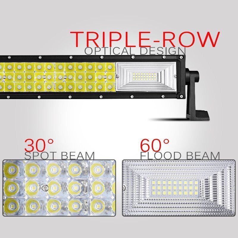 МОЩЕН Лед LED Bar Бар- 336W - 55см QUAD ROW за АТВ Джип Автомобил