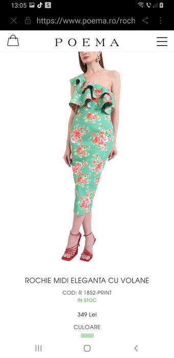 Rochie midi evenimente  Poema superba