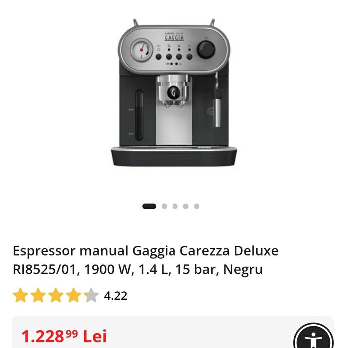 Espresor cafea funcționează cu cafea măcinată