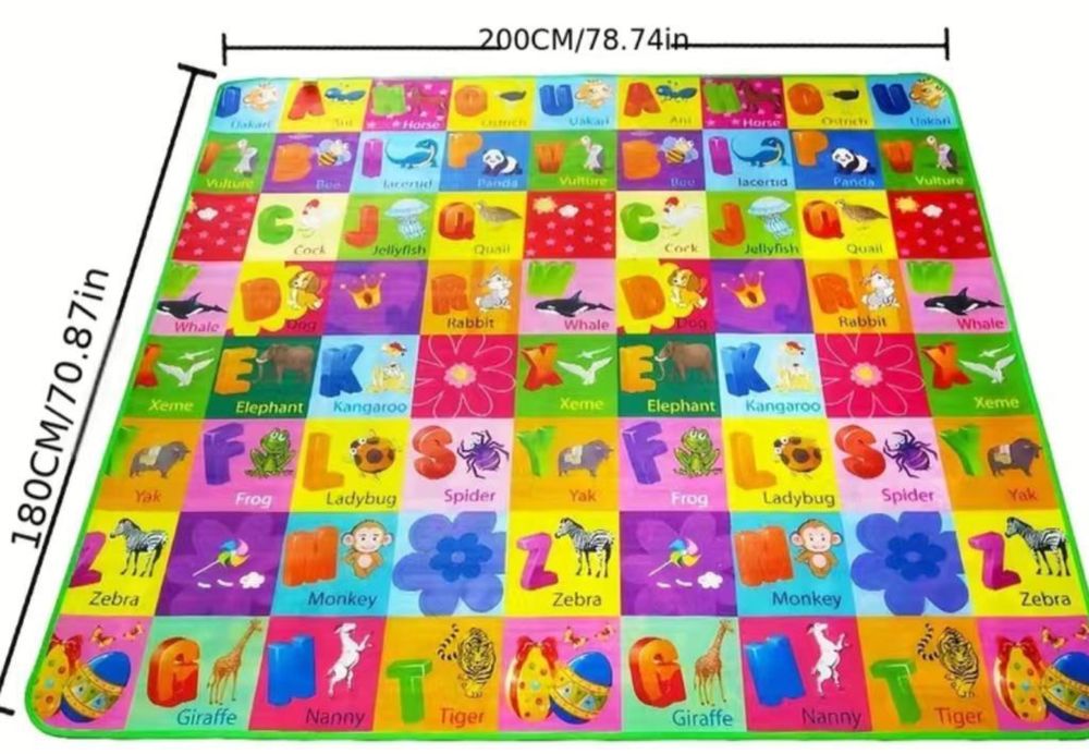 Covor De Joca Copii Termoizolant Doua Fete 180 X 200 cm